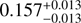 $ 0.157_{-0.013}^{+0.013} $