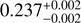 $ 0.237_{-0.002}^{+0.002} $