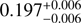 $ 0.197_{-0.006}^{+0.006} $