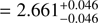 $ 2.661_{-0.046}^{+0.046} $