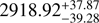 $ 2918.92_{-39.28}^{+37.87} $
