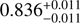 $ 0.836_{-0.011}^{+0.011} $