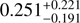 $ 0.251_{-0.191}^{+0.221} $