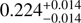 $ 0.224_{-0.014}^{+0.014} $