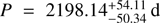 $ P=2198.14_{-50.34}^{+54.11}\;\mathrm d $