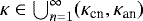 $\kappa \in \bigcup_{n=1}^{\infty}(\kappa_{\textrm{cn}},\kappa_{\textrm{an}})$