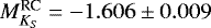 $M^{\textrm{RC}}_{K_S} = -1.606 \pm 0.009$