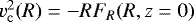 $v_{\mathrm{c}}^2(R)=-RF_R(R,z=0)$