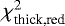 $\chi^2_{\textrm{thick,red}}$