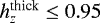$h_z^{\textrm{thick}} \le0.95$