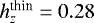 $h_z^{\textrm{thin}} = 0.28$