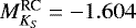 $M^{\textrm{RC}}_{K_S} = -1.604$