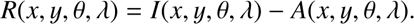 $$ R{(x,y,\theta,\lambda)}=I(x,y,\theta,\lambda)-A(x,y,\theta,\lambda). $$