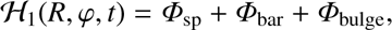 $$ {\cal H}_1{(R,\varphi,t)}=\varPhi_\mathrm{sp}+\varPhi_\mathrm{bar}+\varPhi_{\mathrm{bu}\mathrm{lge}}, $$