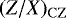 $(Z/X)_{\mathrm{CZ}}$