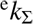 ${}^e{k_\sum}$