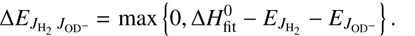 $$ \textstyle\mathrm\Delta E_{J_{{\mathrm H}_2}\;J_{\mathrm{OD}^-}}=\max{\left\{0,\mathrm\Delta H_\mathrm{fit}^0-E_{J_{{\mathrm H}_2}\;}-E_{\;J_{\mathrm{OD}^-}}\right\}}. $$