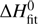 $ \textstyle\mathrm\Delta H_\mathrm{fit}^0 $