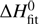 $ \textstyle\mathrm\Delta H_\mathrm{fit}^0 $