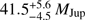 $ 41.5_{-4.5}^{+5.6}M_\mathrm{Jup} $