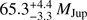 $ 65.3_{-3.3}^{+4.4}M_\mathrm{Jup} $