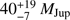 $ 40_{-7}^{+19}M_\mathrm{Jup} $