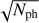 $ \sqrt{N_\text{ph}} $