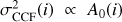 $ \sigma_\text{CCF}^2{(i)}\propto A_0{(i)} $