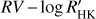 $ RV-\log R_\text{HK}^' $