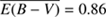 $ \overline{E{(B-V)}}=0.86 $