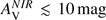 $ A_\mathrm V^{NIR}\lesssim10\;\text{mag} $