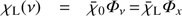 $ {{\chi }_{\text{L}}}(\nu )={{\bar{\chi }}_{\text{0}}}{{\Phi }_{\nu }}={{\bar{\chi }}_{\text{L}}}{{\Phi }_{x}} $