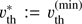 $ \upsilon_{th}^ * : = \upsilon_{{\rm{th}}}^{({\rm{min}})} $