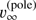 $ v_\infty ^{({\rm{pole}})} $