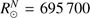 $ R^{N}_{\odot }\,\,{=}\,\,695\,700 $