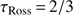 $ \tau _\mathrm{Ross}\,{=}\,2/3 $