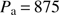 $ P_\text{a}\,{=}\,875 $