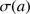 $ \sigma (a) $