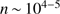 $ n \,{\sim }\, 10^{4-5} $