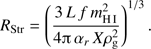 $ \begin{aligned} R_\mathrm{Str} = \left( \frac{3\,L\,f\,m_\mathrm{H\,I}^2}{4 {\uppi } \,\alpha _r \, X\rho _\mathrm{g}^2}\right) ^{1/3} . \end{aligned} $