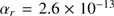$ \alpha _r=2.6\times 10^{-13} $