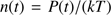 $ n(t) = P(t)/(kT) $