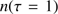 $ n(\tau =1), $