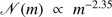 $ \fancyscript {N}(m)\propto m^{-2.35} $