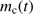 $ m_\mathrm{c}(t), $