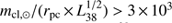$ m_{\mathrm{cl},\odot }/(r_{\mathrm{pc}} \times L_{38}^{1/2}) > 3\times 10^3 $