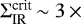 ${\mathrm{\Sigma}}_{\textrm{IR}}^{\textrm{crit}}\,{\sim}~3\,{\times} $
