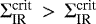 ${\mathrm{\Sigma}}_{\textrm{IR}}^{\textrm{crit}}\,>\,{\mathrm{\Sigma}}_{\textrm{IR}}^{\textrm{crit}}$