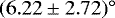 $(6.22\pm2.72)^{\circ}$