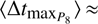 $ {\langle\mathrm\Delta t_{{\text{max}}_{P_8}}\rangle}\approx1142 $